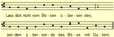 Noten der Antiphon